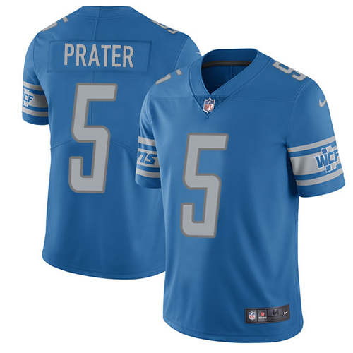 2019 men Detroit Lions #5 Prater blue Nike Vapor Untouchable Limited NFL Jersey style 2->women nfl jersey->Women Jersey